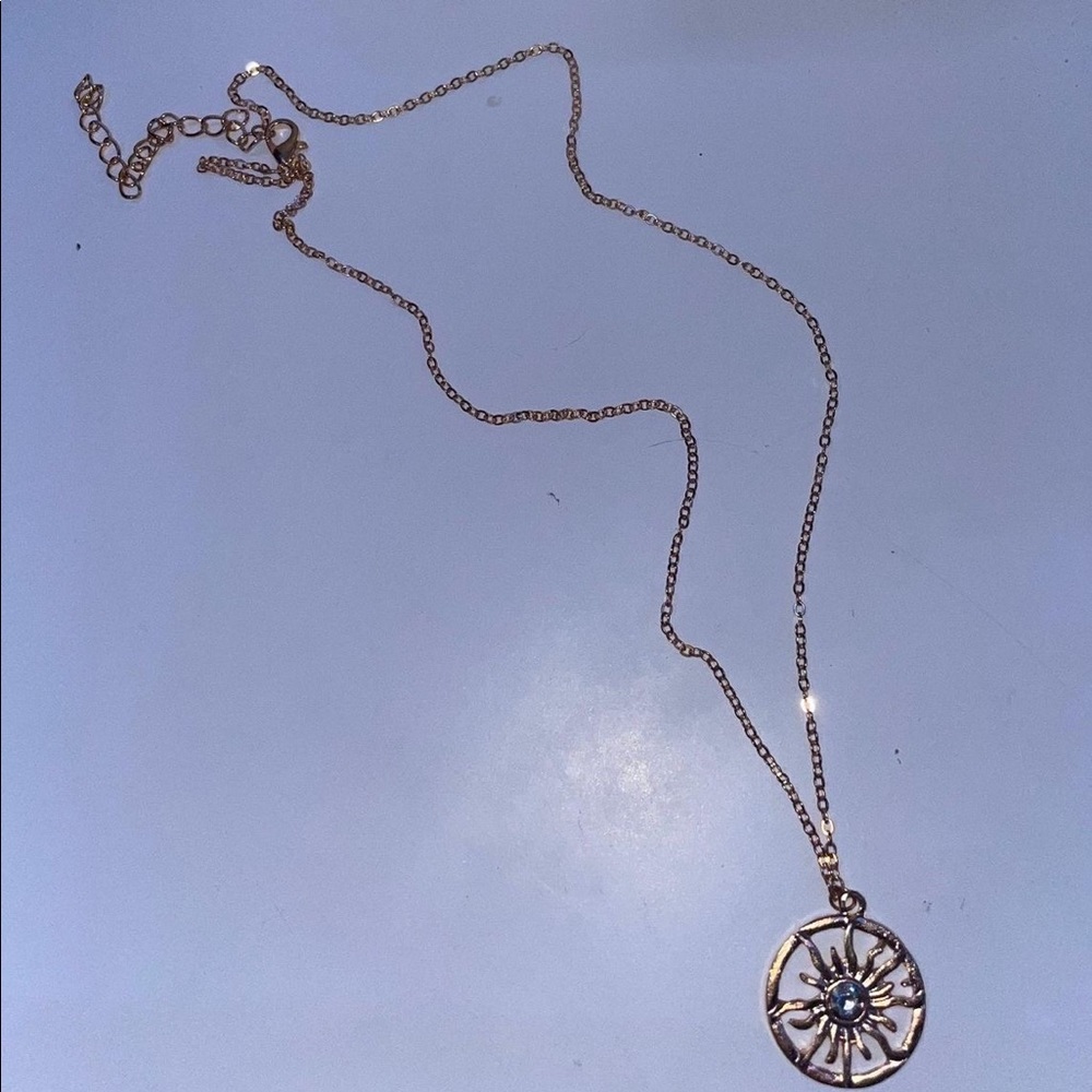 Shein Gold Sun Necklace